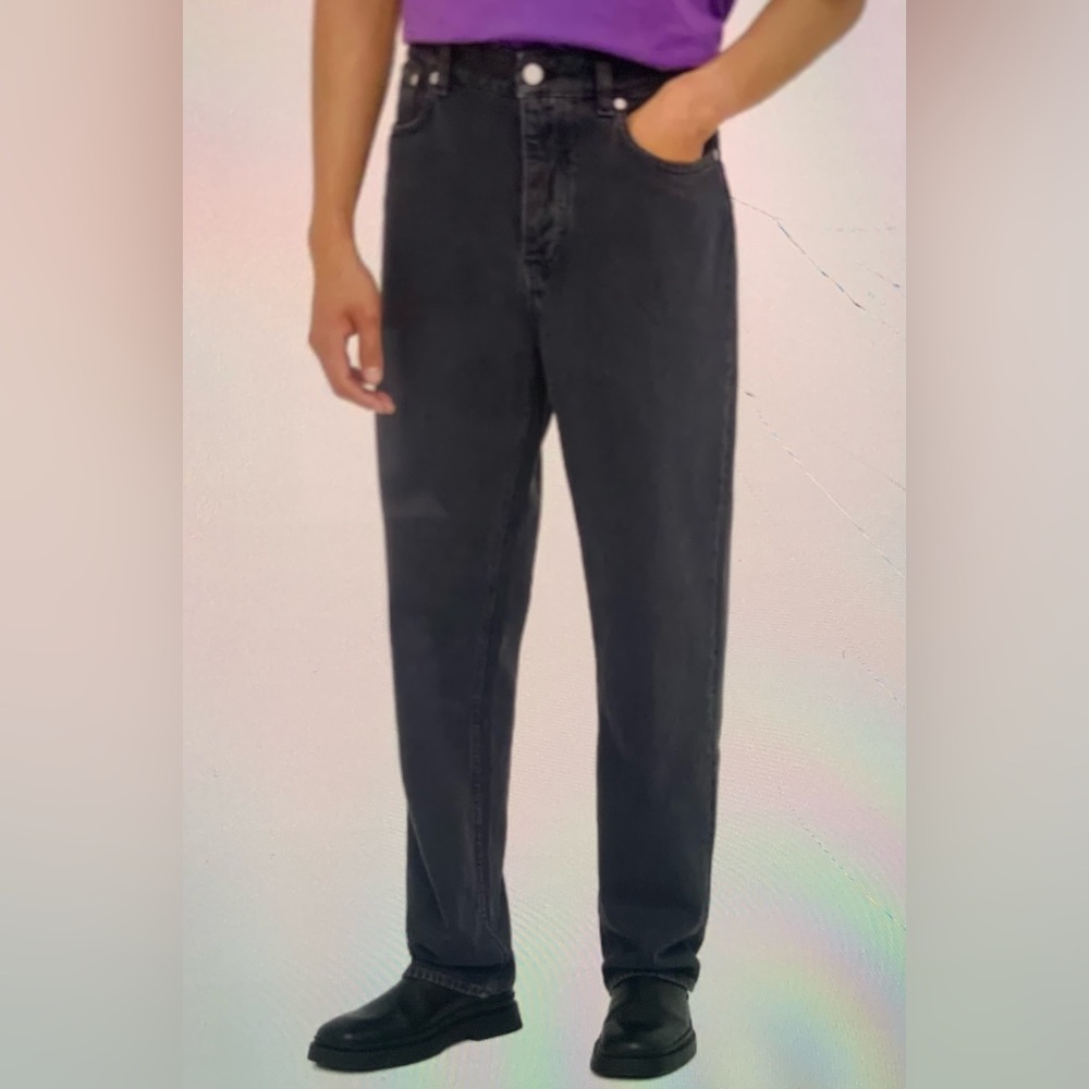 Won Hundred Black Straight Men's Denim Jeans, Sz 28” 100% Organic Cotton